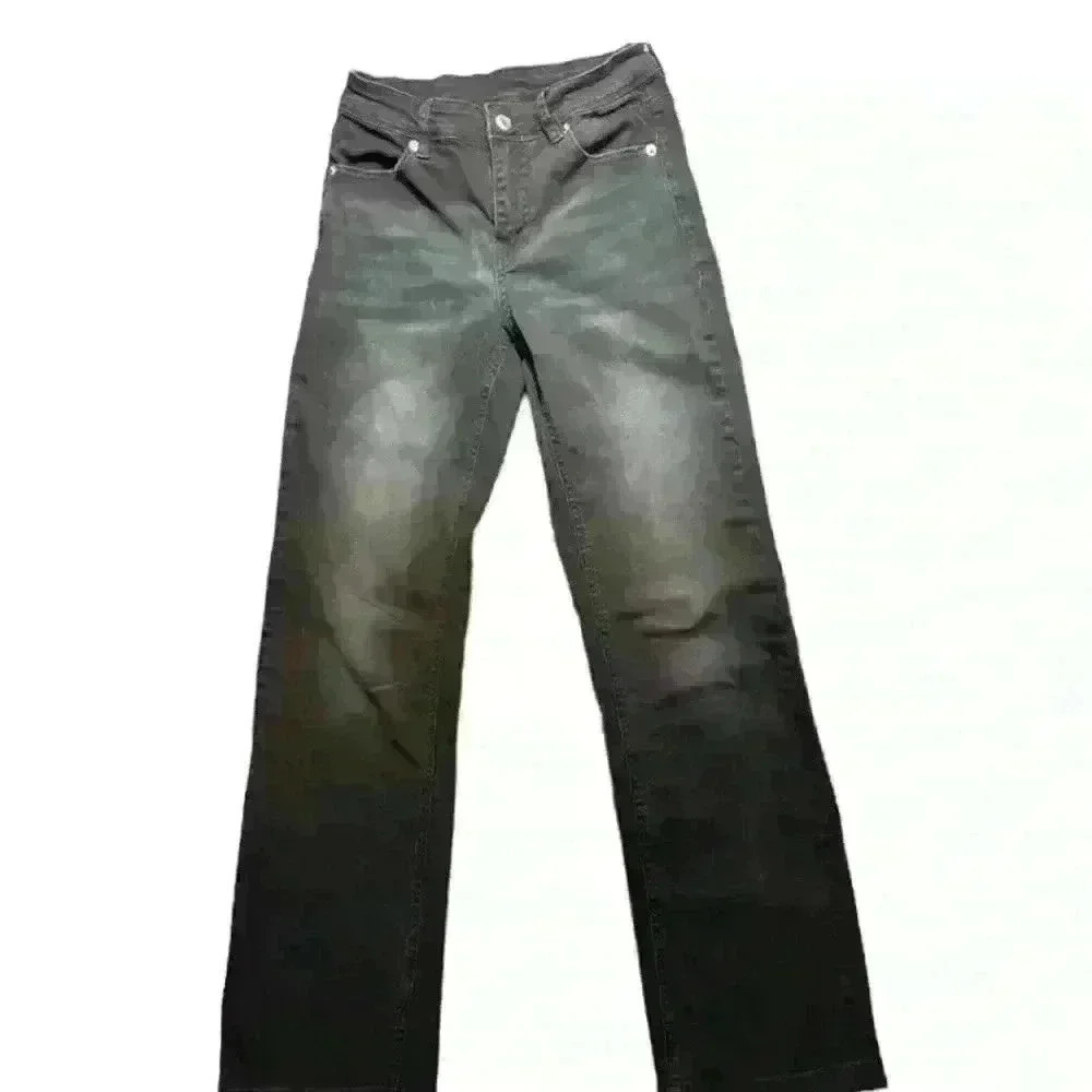 Black high waisted faded wash bootcut jeans size XS - Picture 7 of 12